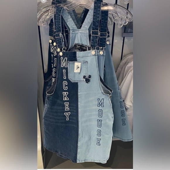 Disney Dresses & Skirts - Disney Park HER UNIVERSE Mickey Mouse two tone denim Overall Dress size XL EUC